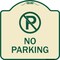 Signmission Designer Series-No Parking Large, Tan & Green Heavy-Gauge Aluminum, 18" x 18", TG-1818-9950 A-DES-TG-1818-9950 - alternate 1